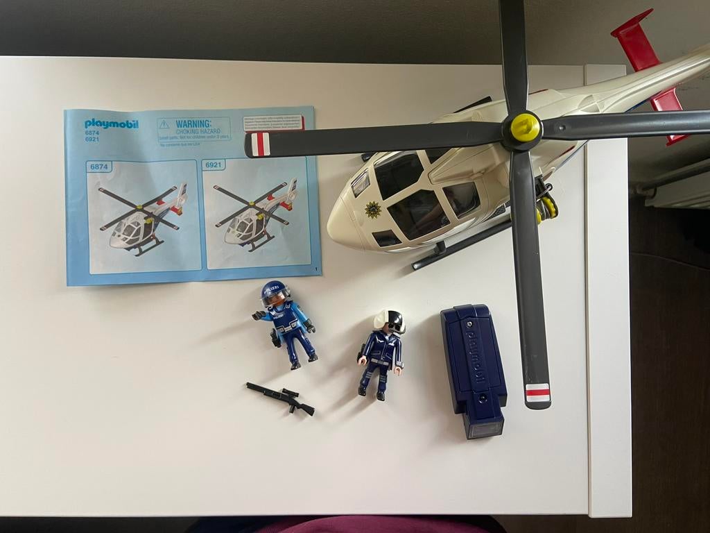 Playmobil Politie helikopter nr 6921, Ophalen of Verzenden, Zo goed als nieuw, Complete set