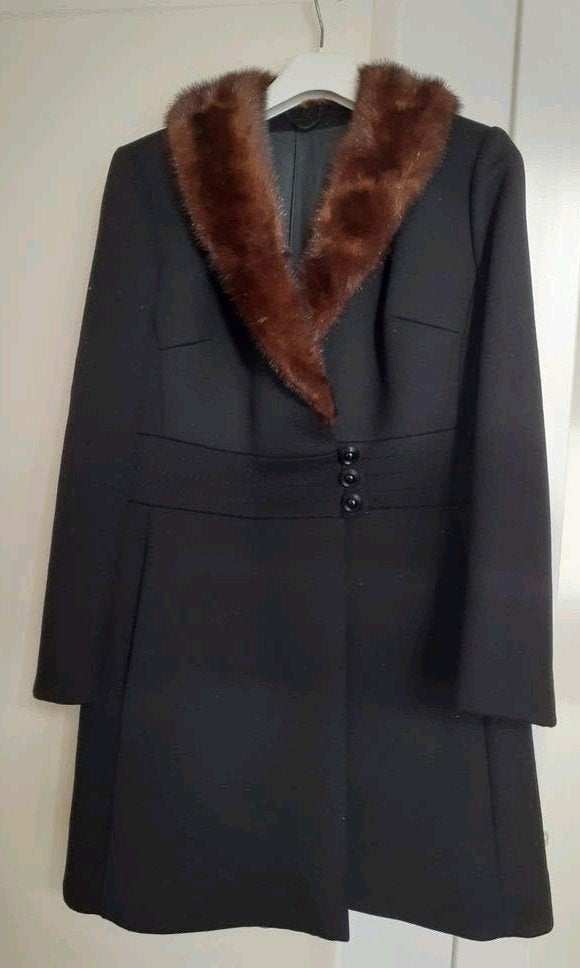 Zwarte wollen jas - vintage - Modell actuel, Modell actuel, Zwart, Zo goed als nieuw, Ophalen