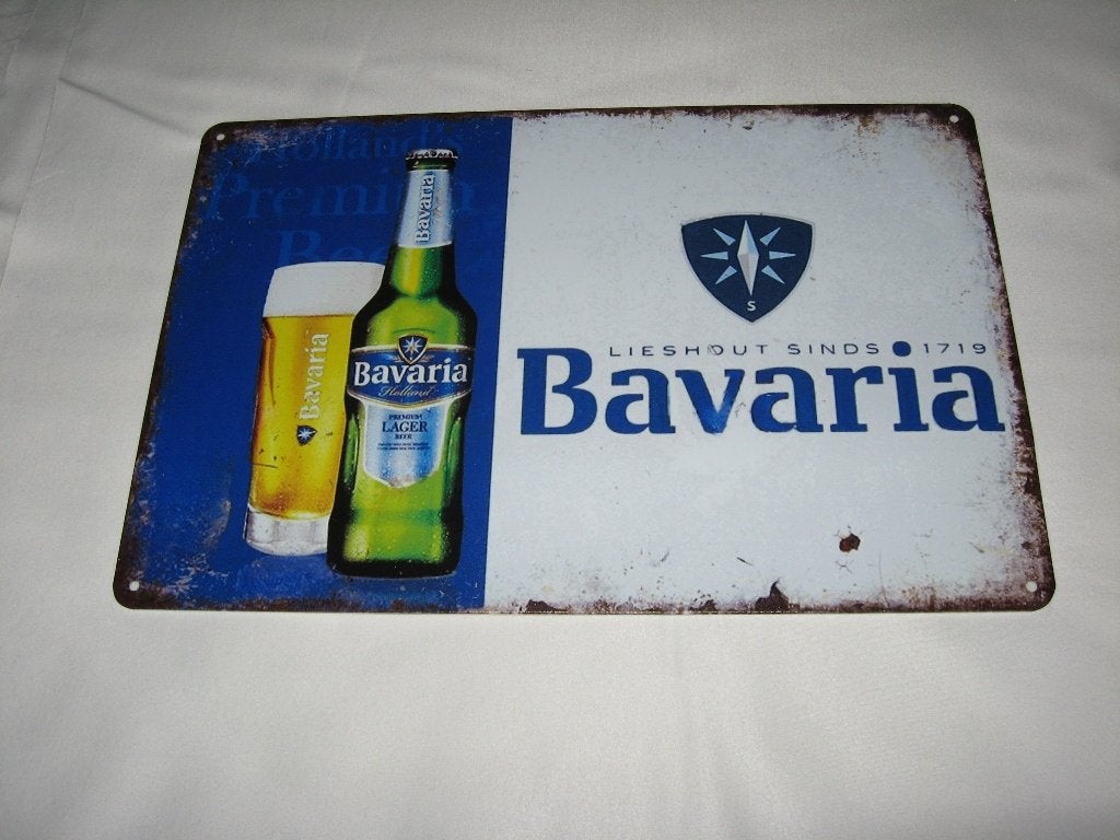 Bavaria reclame plaat, Ophalen of Verzenden, Nieuw, Reclamebord, Plaat of Schild, Bavaria