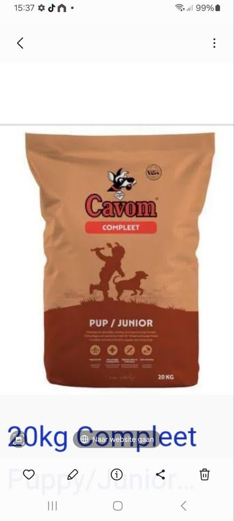 Puppy brokken, Dieren en Toebehoren, Dierenvoeding, Ophalen of Verzenden, Hond