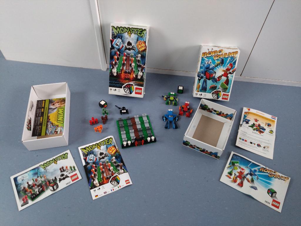 Lego spellen 3837 "Monster 4" en 3835 "Robo Champ" – boxed, Gebruikt, Lego, Ophalen of Verzenden, Meerdere sets