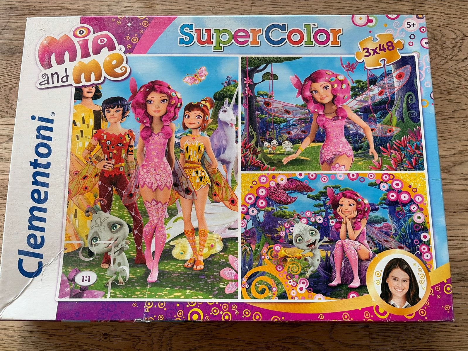 Clementoni Mia and Me Super Color Puzzel 3x48 stukjes, Kinderen en Baby's, Ophalen of Verzenden, Meer dan 50 stukjes, Gebruikt