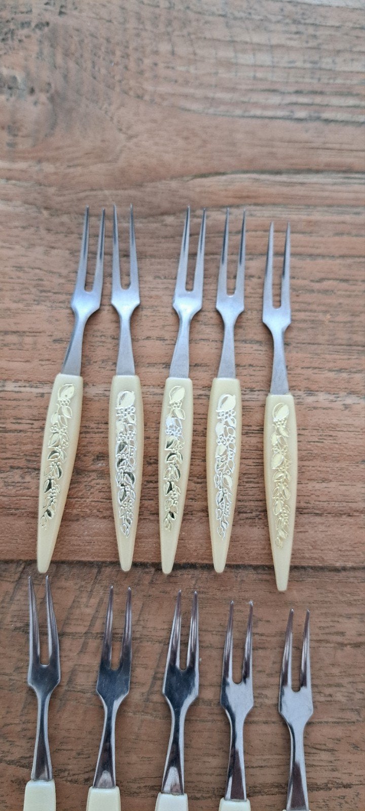 15 Vintage Cocktail Vorkjes - RVS 18/8, Antiek en Kunst, Ophalen