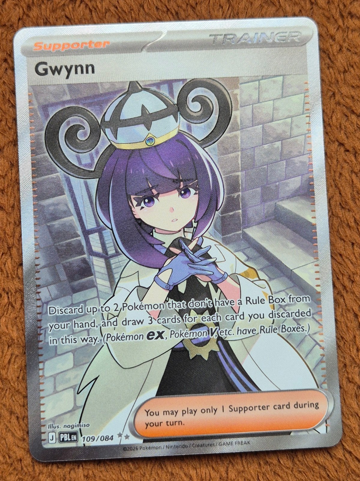 Gwynn - 109/084 - Pitch Black (PBL 109) Pack Fresh, Ophalen of Verzenden, Nieuw, Losse kaart