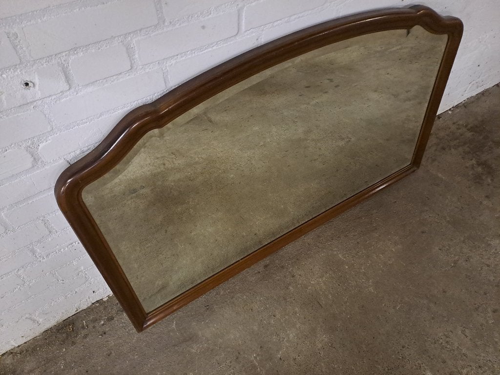 1 Antieke spiegel, facet geslepen, van het jaar 1920-1930., Ophalen, Rechthoekig, 50 tot 100 cm, Minder dan 100 cm