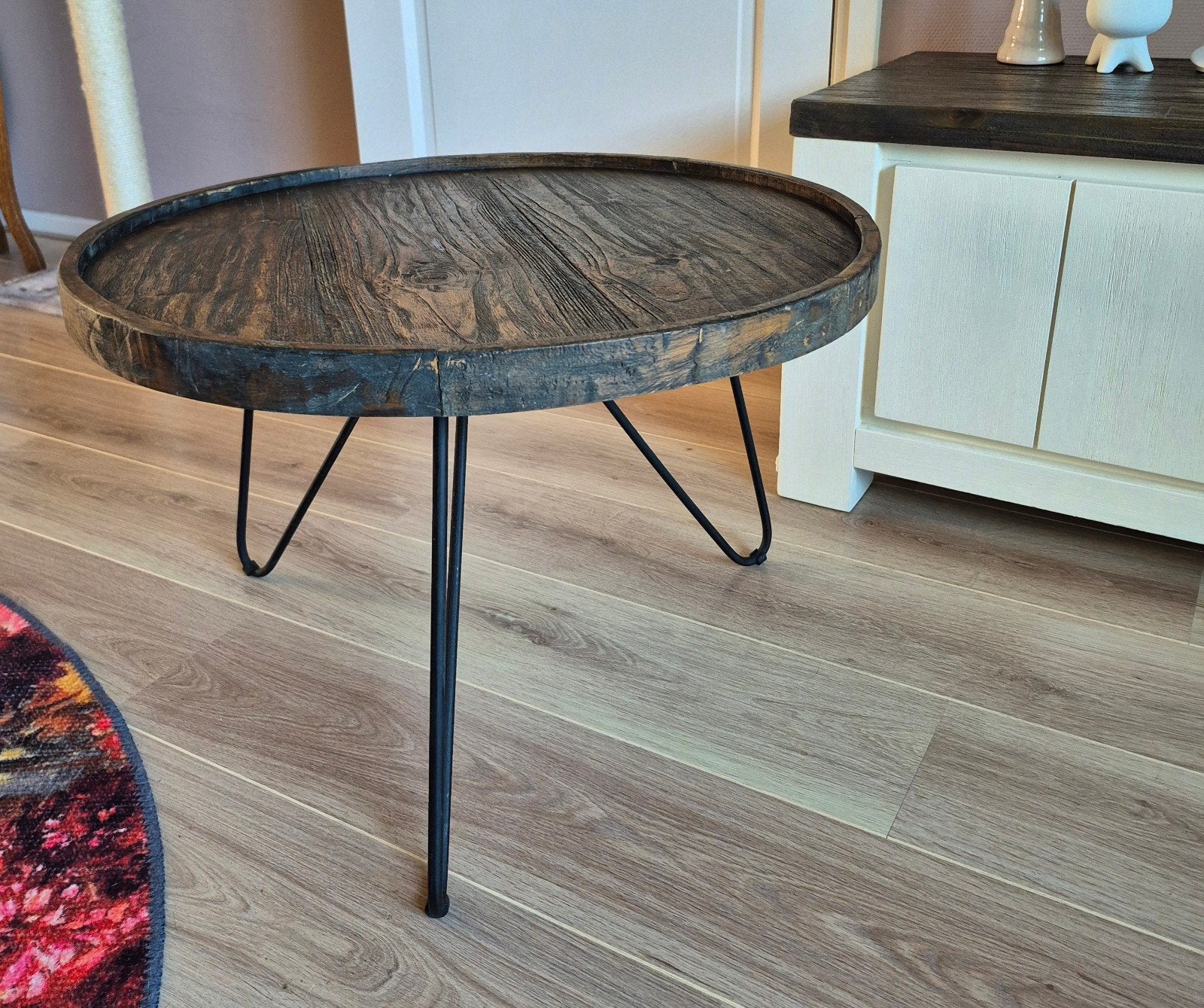 Leuke ronde salontafel, Huis en Inrichting, Ophalen, 50 – 75, Gebruikt, Rond