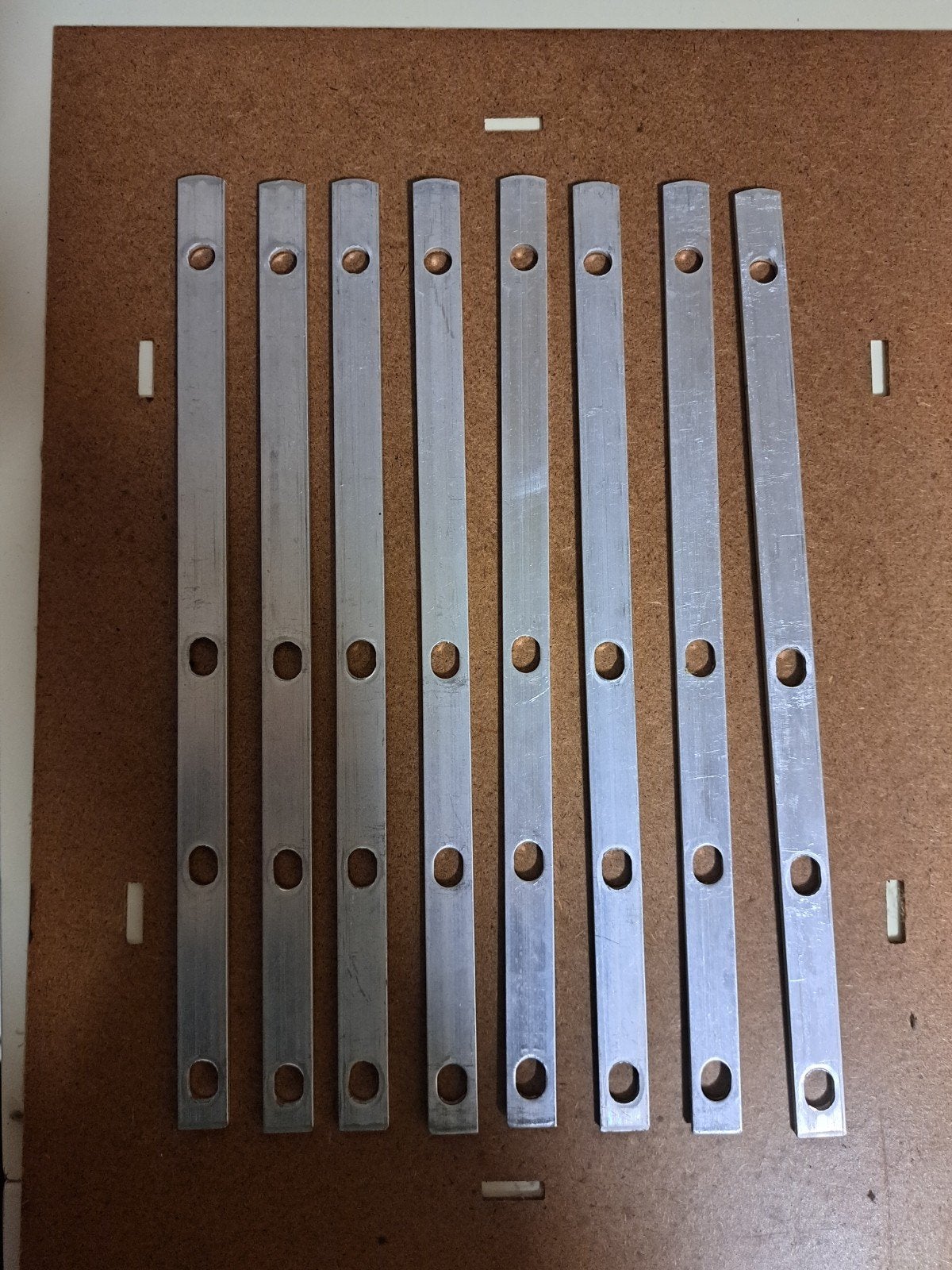 Auping aluminium strips (14x 30cm) en stelschroeven (13x), Ophalen, Gebruikt, Metaal