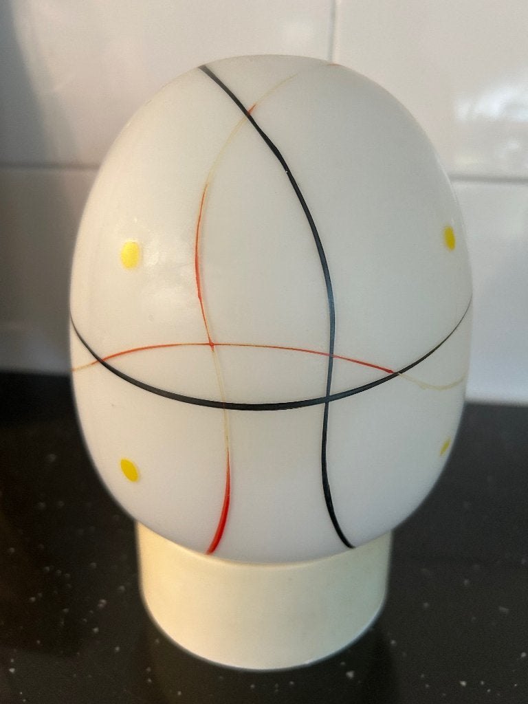 Plafondlampje, 60-er jaren, vintage, Gebruikt, Vintage, Ophalen of Verzenden, Glas