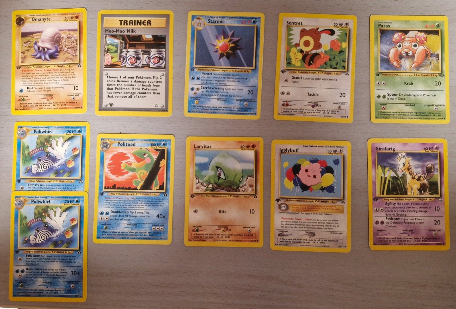Pokémon WOTC 1st Edition lot, Ophalen of Verzenden, Zo goed als nieuw