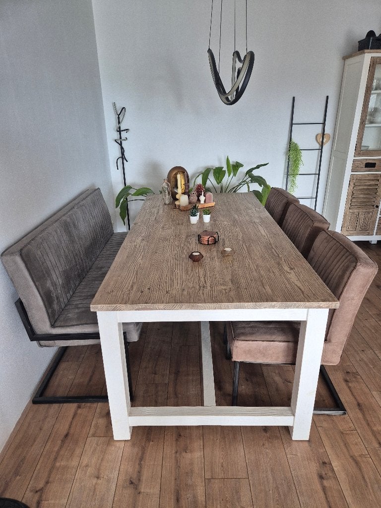 Woon-eetkamer meubels te koop, Huis en Inrichting, Ophalen, Zo goed als nieuw, Landelijk, 4 tot 6 stoelen