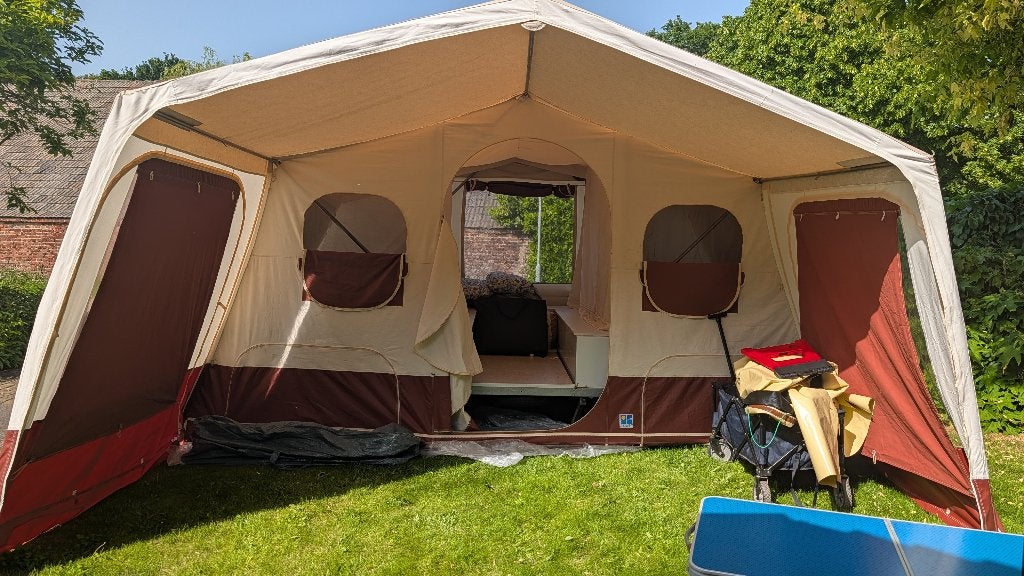 jamet louisiana vier seizoenen vouwwagen, Caravans en Kamperen, Ophalen, Beige, Aanwezig, Jamet