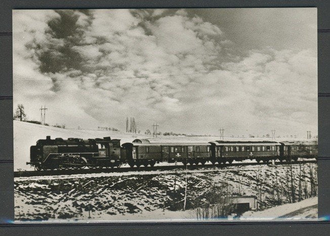 Locomotief Lok No.62 0115 Z/W Foto-Ansichtkaart Trein t-113, Ophalen of Verzenden, Zo goed als nieuw, Trein, Kaart of Prent