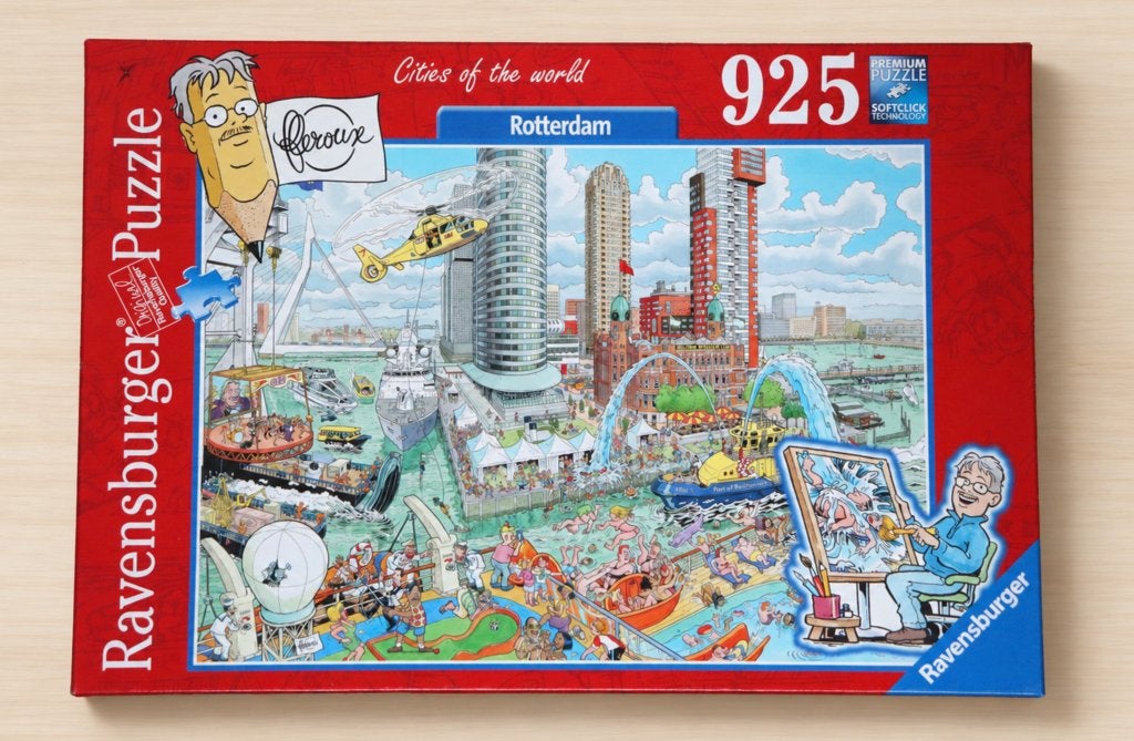 Ravensburger puzzel Rotterdam 925 stukjes z.g.a.n., Ophalen of Verzenden, 500 t/m 1500 stukjes, Zo goed als nieuw, Legpuzzel