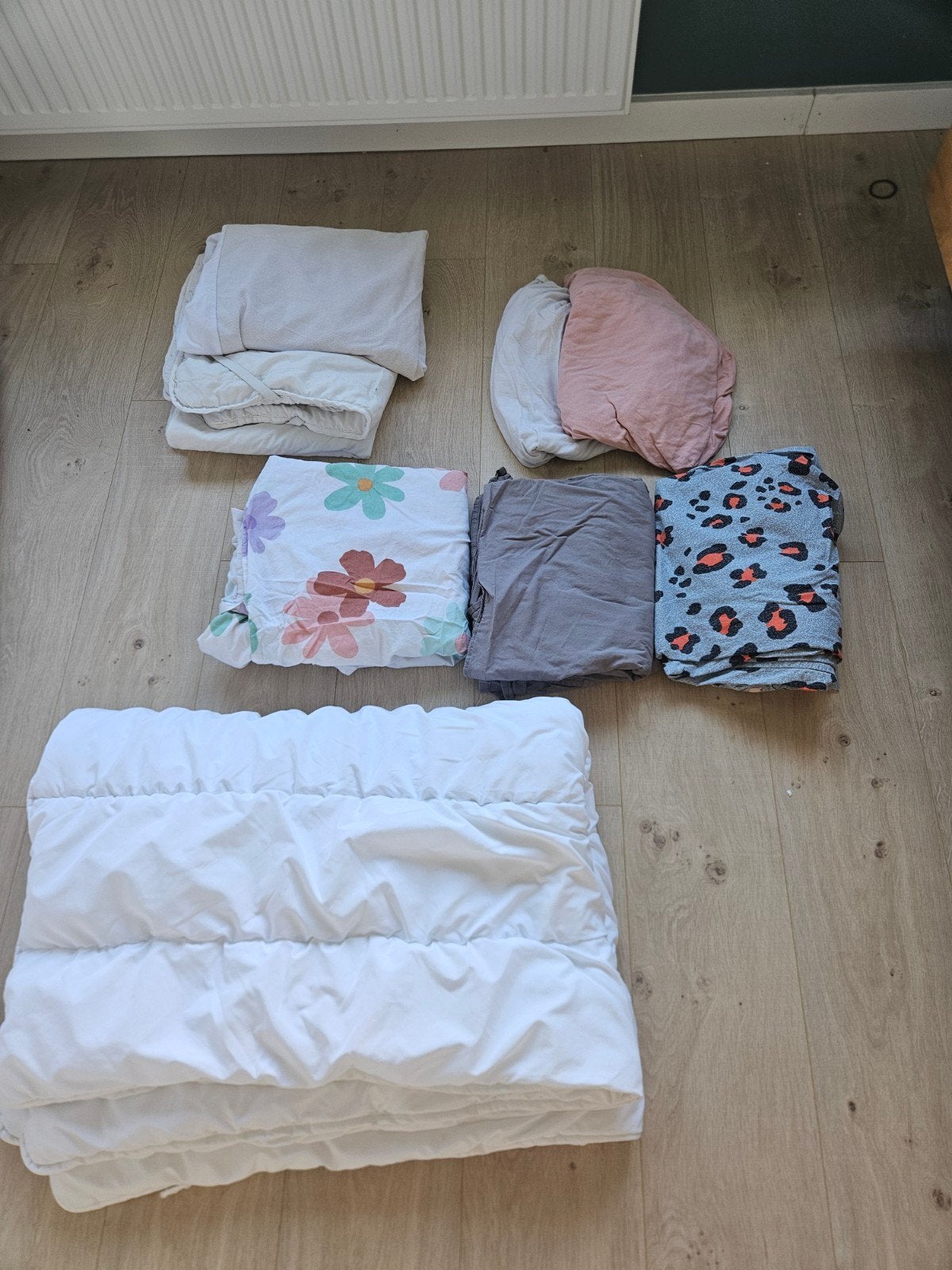 Peuterbed beddengoed set 70x140 en deken, Ophalen, Gebruikt, Eenpersoons, Meerkleurig