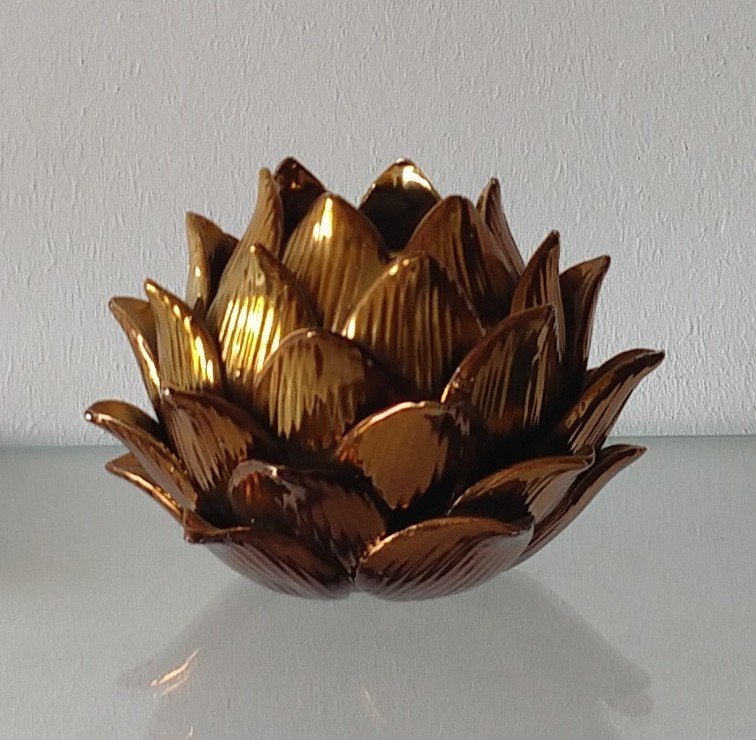 waxine brander lotus, volgnr 1, Huis en Inrichting, Ophalen of Verzenden, Zo goed als nieuw, Steen/keramiek, Waxinelichthouder