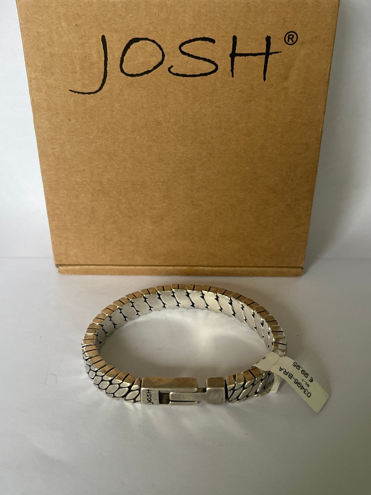JOSH Armband Zilverkleurig met Uniek Schakeldesign, Ophalen of Verzenden, Nieuw, Zilver, Zilver