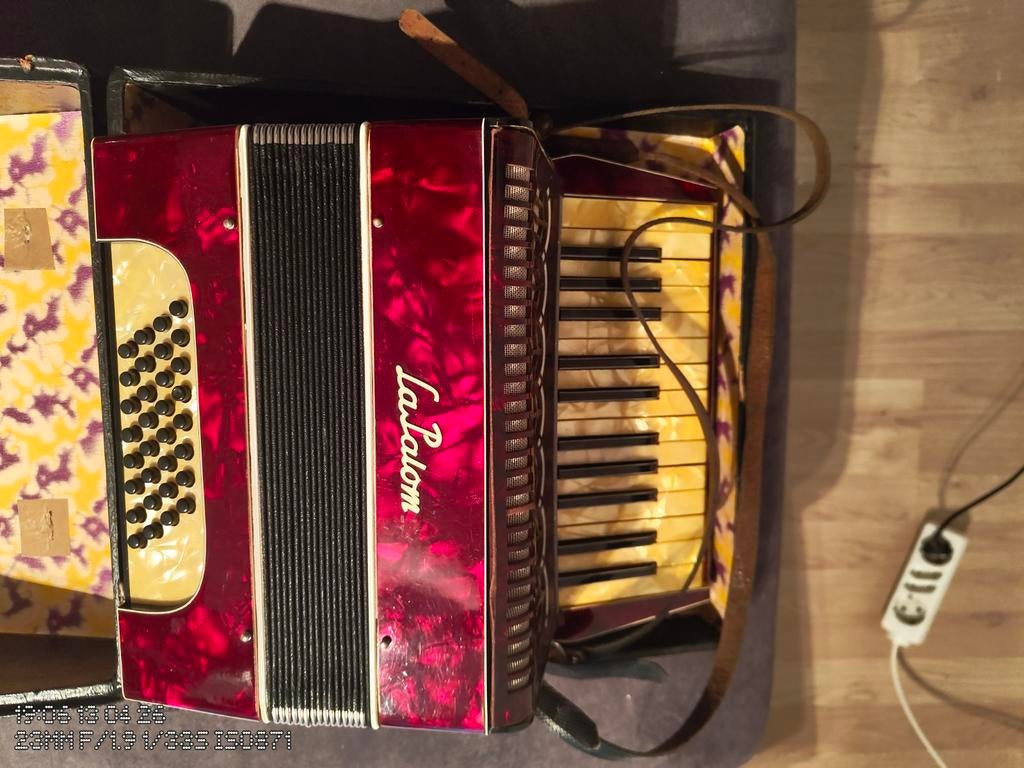 Vintage La Palom accordeon met koffer, Muziek en Instrumenten, Accordeons, Nieuw, Overige merken, Met koffer, Ophalen of Verzenden
