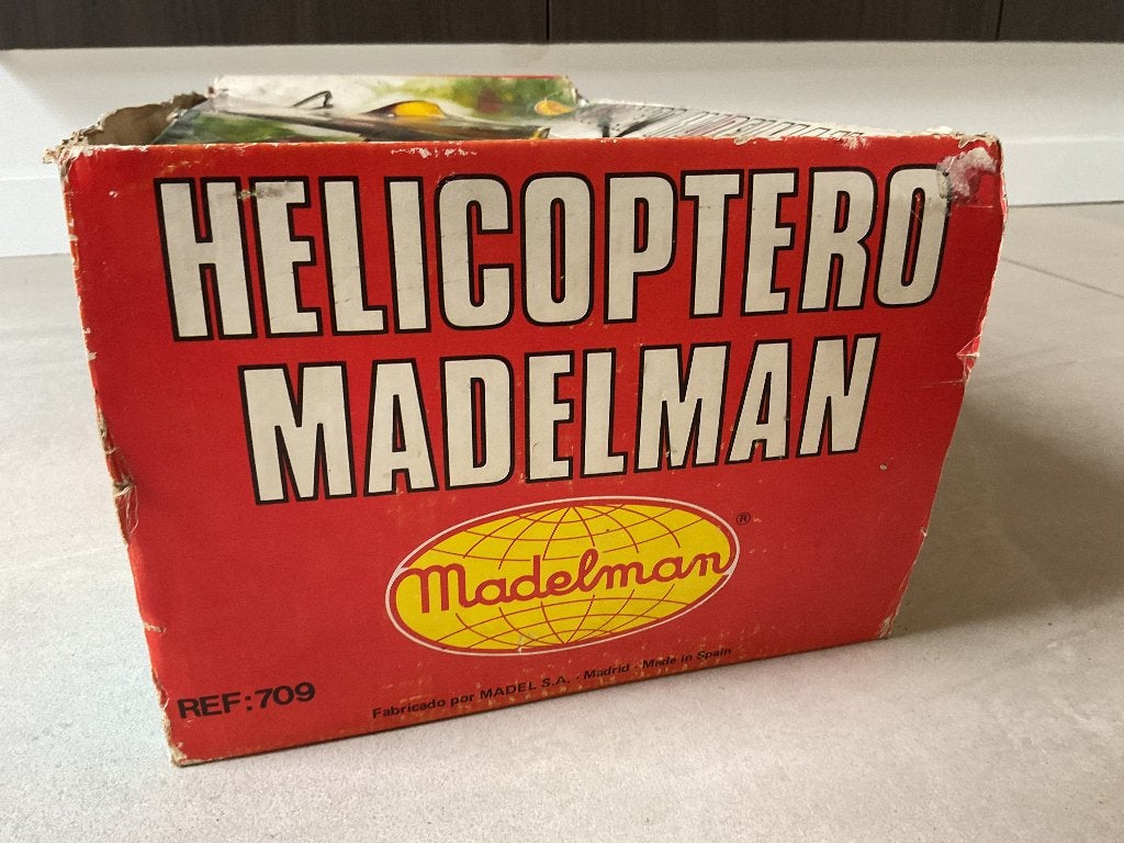 Antiek speelgoed: Madelman helikopter uit de jaren 70, Ophalen of Verzenden