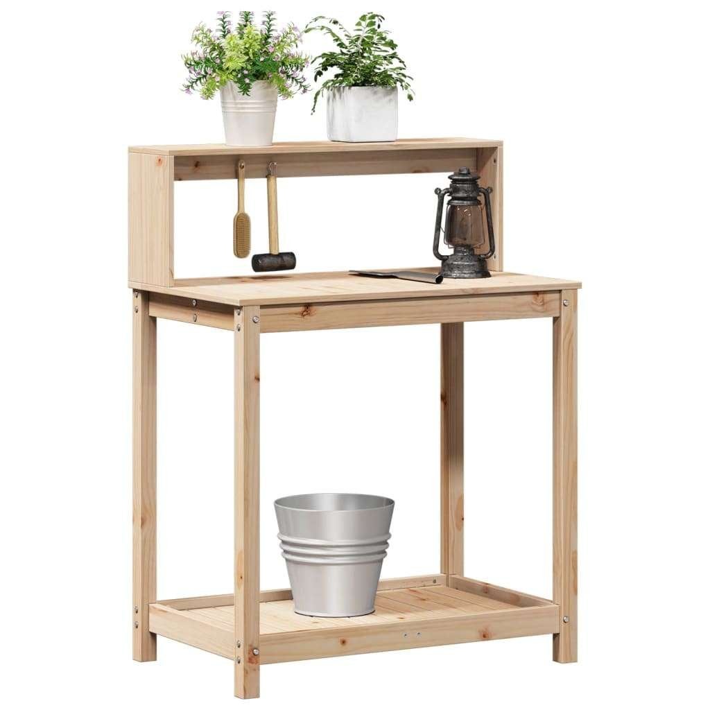 Oppottafel plantentafel + schappen grenenhout GRATIS BEZORGD, Verzenden, Nieuw, Nvt, 60 tot 100 cm