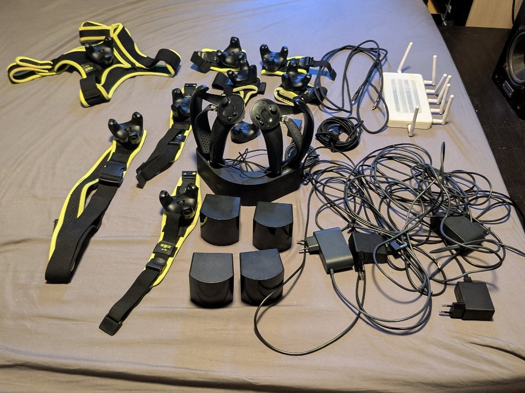 Full Body Tracker Set (9 Trackers, 4 Base Stations), Ophalen of Verzenden, Zo goed als nieuw, Overige typen, Pc