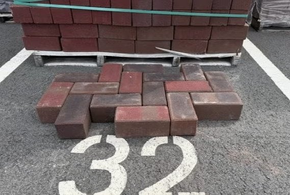 gebakken klinkerkei, oprit, kleurecht, partij ong. 235 m2, Tuin en Terras, Keramiek, Klinkers, Nieuw, Ophalen of Verzenden