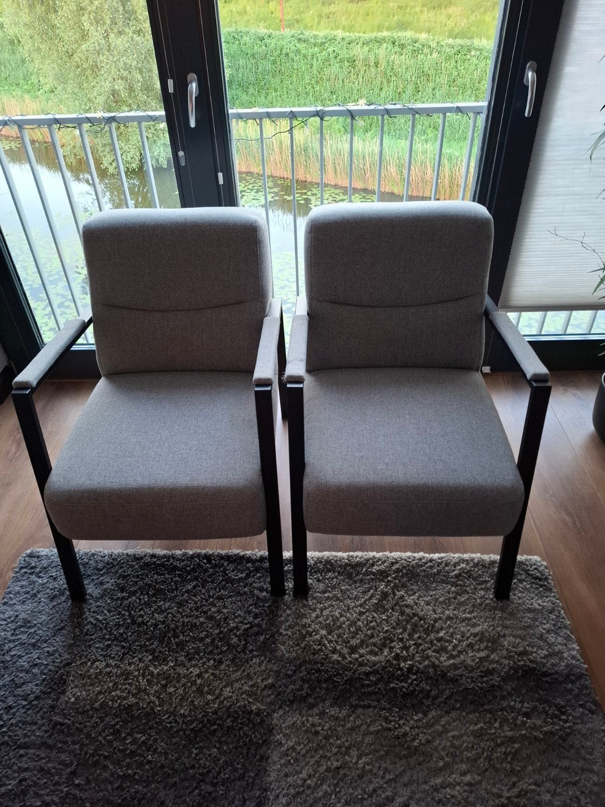 Fauteuils licht grijs, 75 tot 100 cm, Ophalen of Verzenden, Zo goed als nieuw, Stof