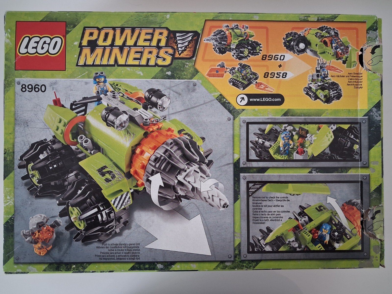 Lego Power Miners 8960 Thunder Driller, Lego, Ophalen of Verzenden, Zo goed als nieuw, Compleet