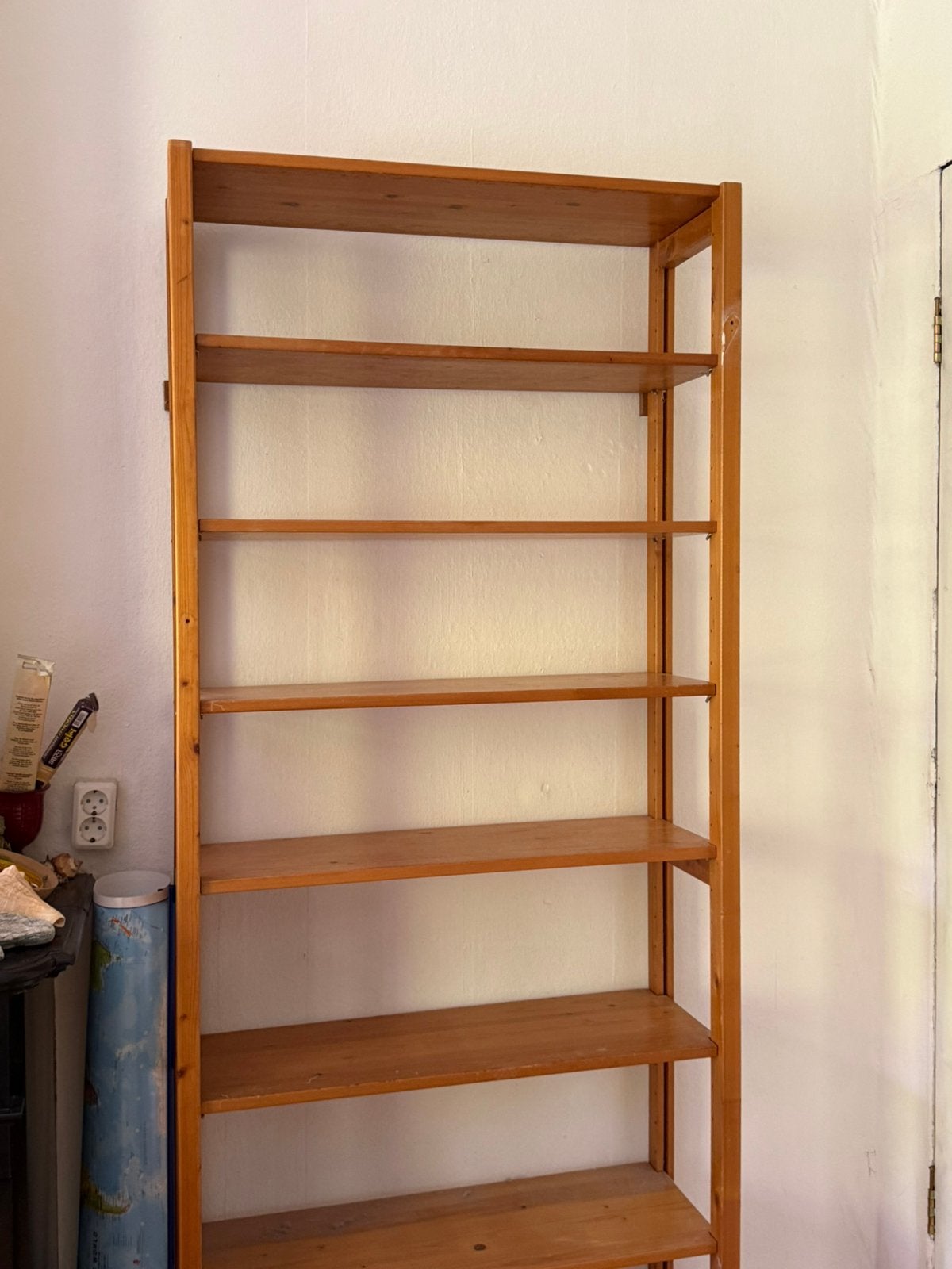 Houten lundia boekenkast - 200x80x30 cm, Ophalen, Met plank(en), Gebruikt, 200 cm of meer