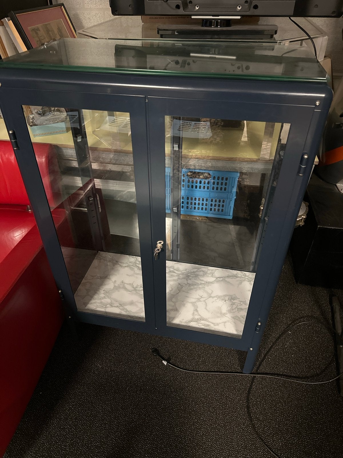 Glazen Ikea vitrinekast, Ophalen, Gebruikt, 100 tot 150 cm, 50 tot 100 cm