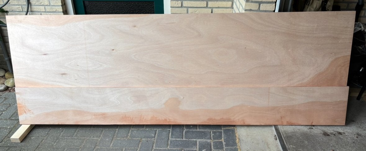Okoume exterieur 18mm 83x250cm en 19x250cm B/BB, Doe-het-zelf en Verbouw, Platen en Panelen, Ophalen, Nieuw, Multiplex