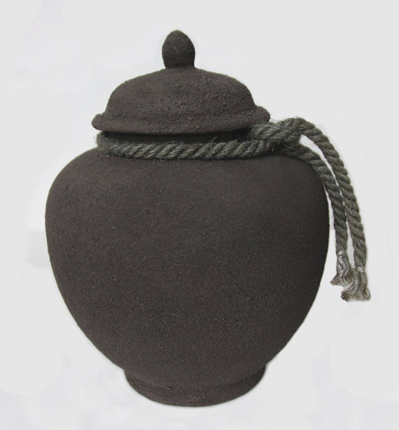 Urn steen 4 liter donker grijs, Ophalen of Verzenden, Nieuw