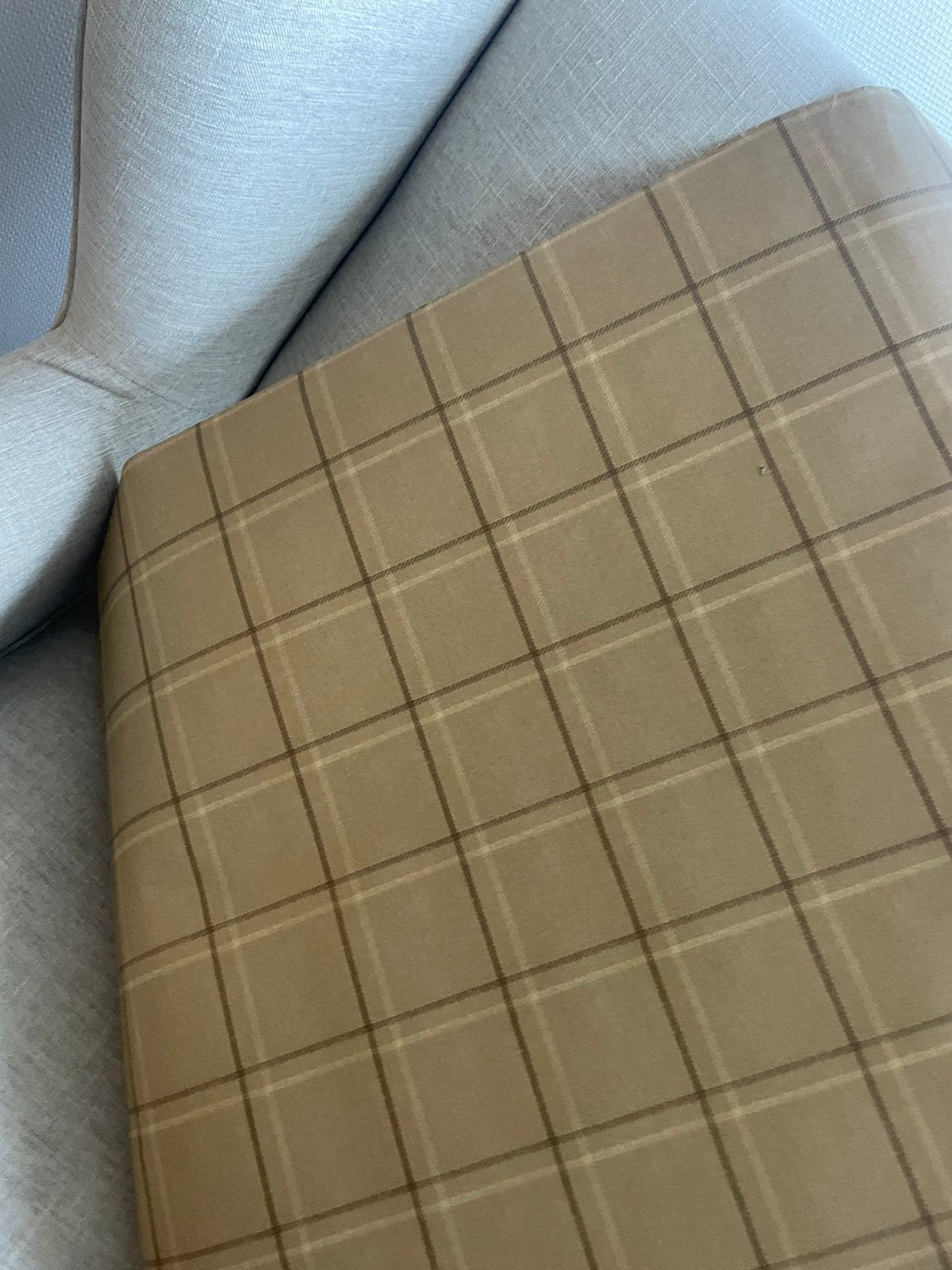 Rol behang, bruin-beige geruit, Ralph Lauren, Bruin, Overige merken, Ophalen of Verzenden, Klassiek