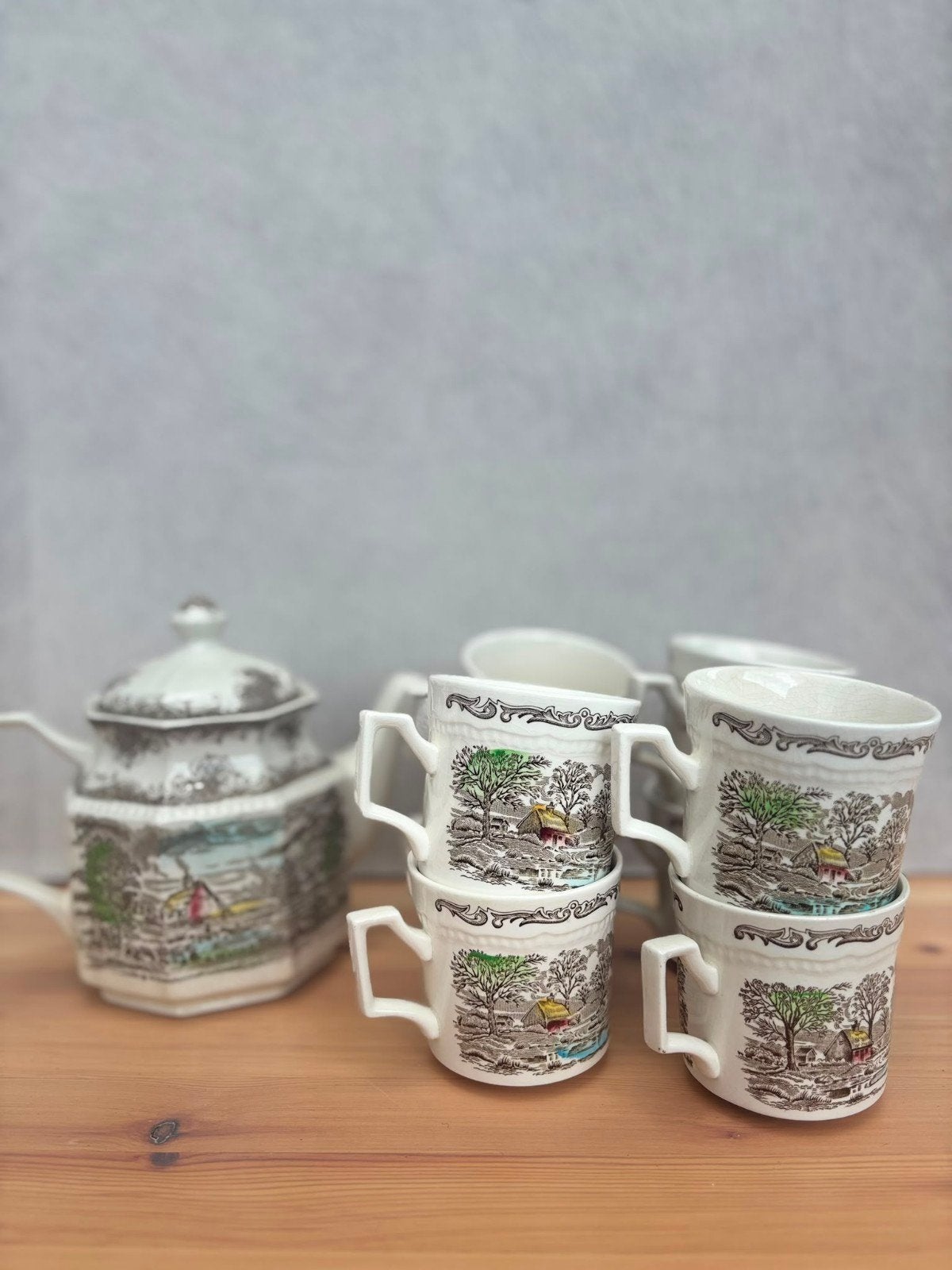 Vintage Shakespeare's Sonnets theepot, mokken, Wedgwood, Vintage, Ophalen of Verzenden, Zo goed als nieuw, Overige stijlen