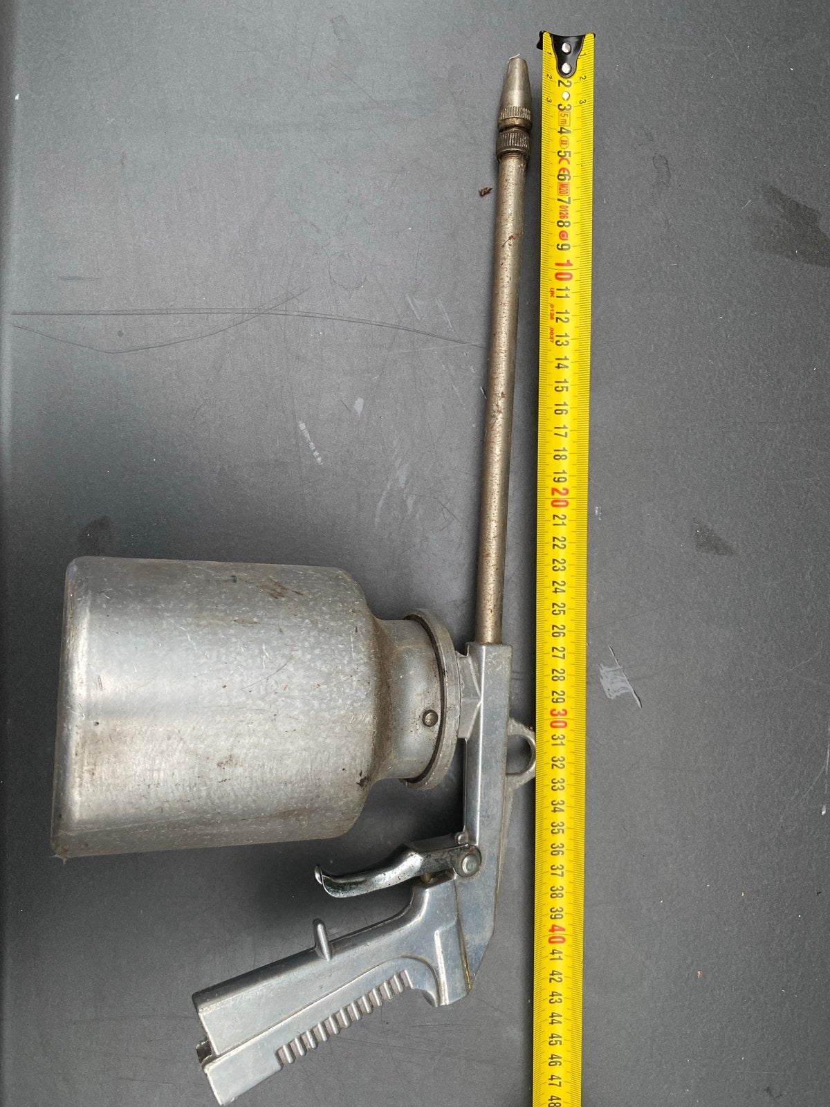 Oude verfspuit met reservoir - Vintage gereedschap, Doe-het-zelf en Verbouw, Gereedschap | Handgereedschap, Ophalen, Gebruikt