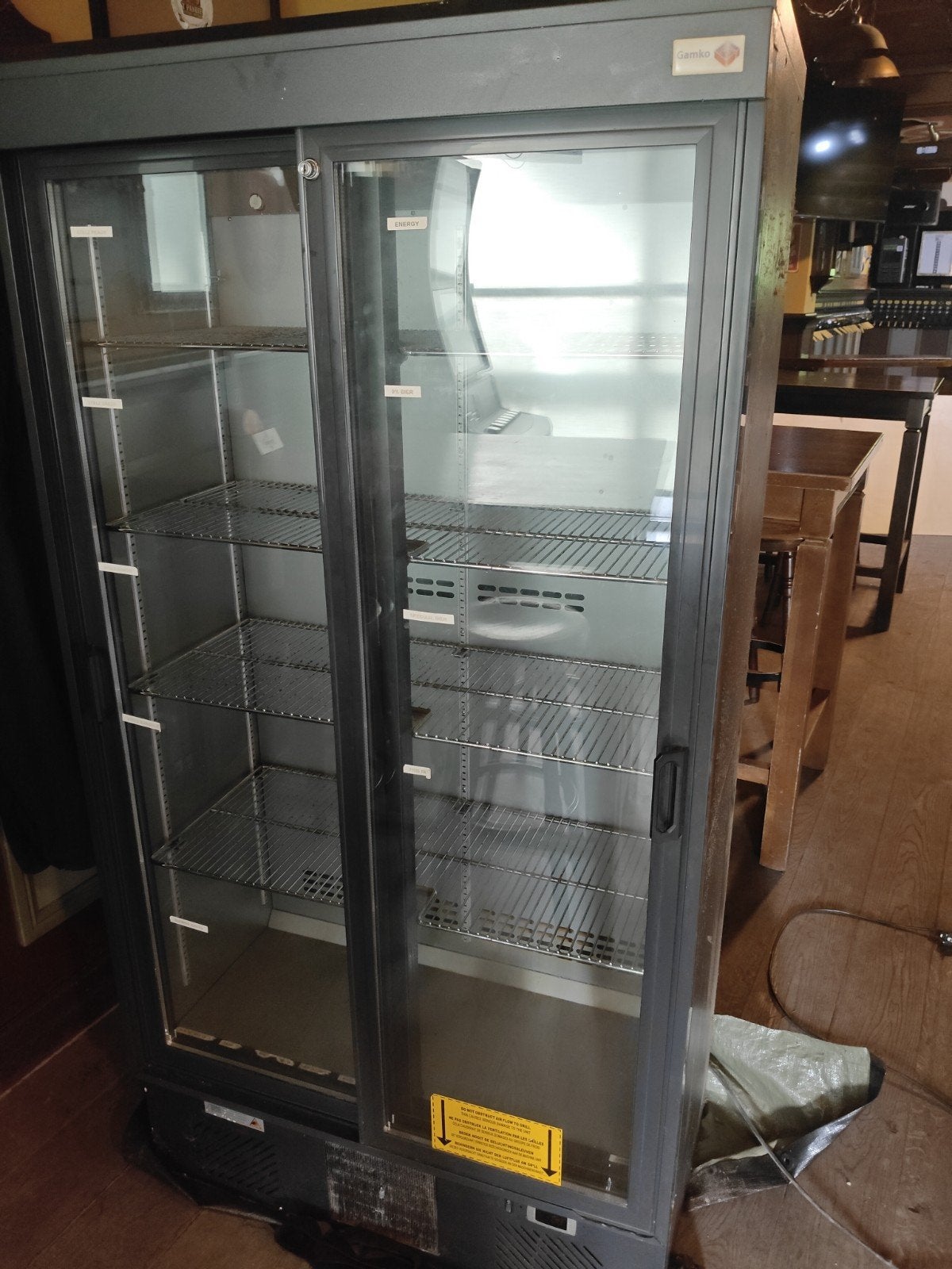 Gamko MAXI25/500SC Koelkast met glazen deuren, Witgoed en Apparatuur, Koelkasten en IJskasten, Gebruikt, 200 liter of meer, 60 cm of meer