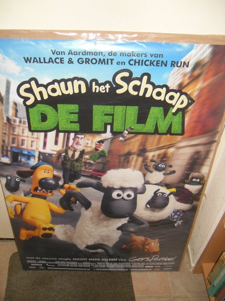 Shaun het schaap de film (01) Filmposter, Ophalen, Zo goed als nieuw, A1 t/m A3, Film en Tv