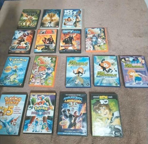 16 x Dvd's kinderfilms, Gebruikt, Alle leeftijden, Overige genres, Ophalen of Verzenden