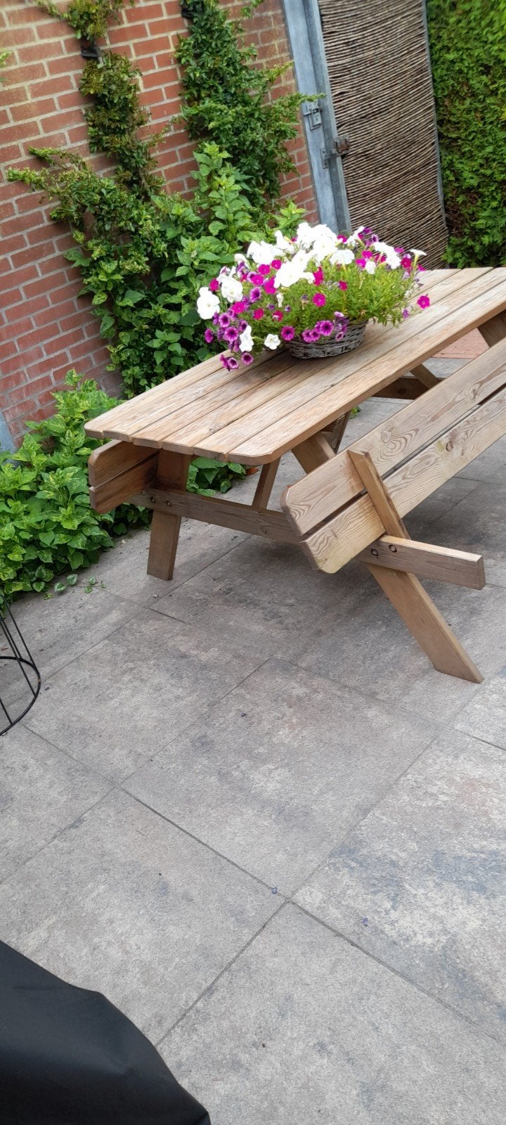 Mooie picknicktafel., Ophalen, Gebruikt, Inklapbaar, Rechthoekig