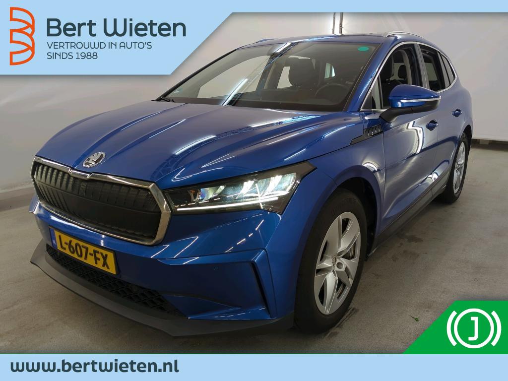 Skoda Enyaq iV 80 Binnenkort binnen SOH 90% | Trekhaak | Pan, 0 cilinders, Gebruikt, Zwart, Blauw