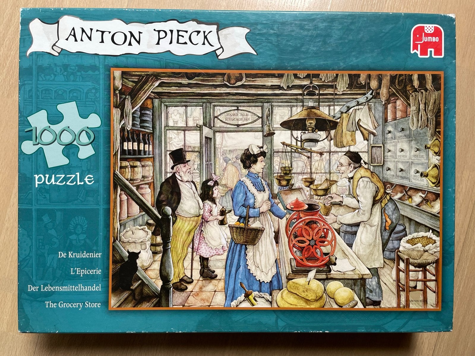 Anton Pieck Legpuzzel De Kruidenier 1000 stukjes, Ophalen of Verzenden, 500 t/m 1500 stukjes, Gebruikt, Legpuzzel