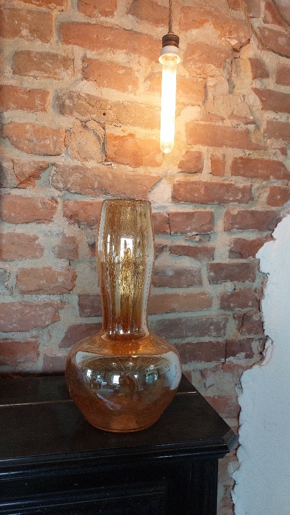 vaas glas design Fidrio uniek mondgeblazen, Ophalen of Verzenden, Zo goed als nieuw, Overige kleuren, Glas
