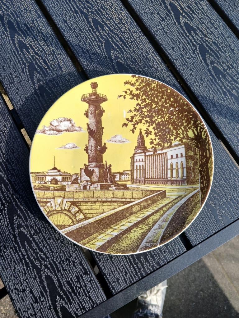Decoratief bord met St. Petersburg motief, Ophalen of Verzenden