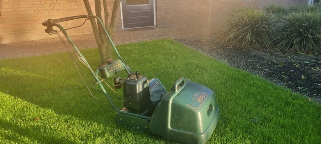 Atco B14 kooimaaier/grasmaaier, Tuin en Terras, Grasmaaiers, Ophalen of Verzenden, Gebruikt, 30 t/m 39 cm