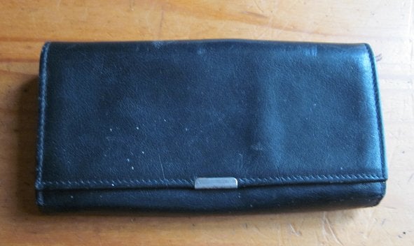 portemonnee prym zwart knip vintage beurs dames retro black, Ophalen of Verzenden