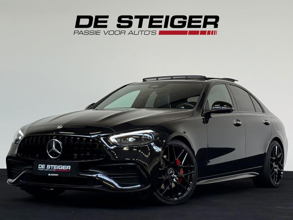 Mercedes-Benz C-klasse 300 e AMG C63 Pano Digital Sfeer 360, Gebruikt, Zwart, 4 cilinders, Met garantie (alle)