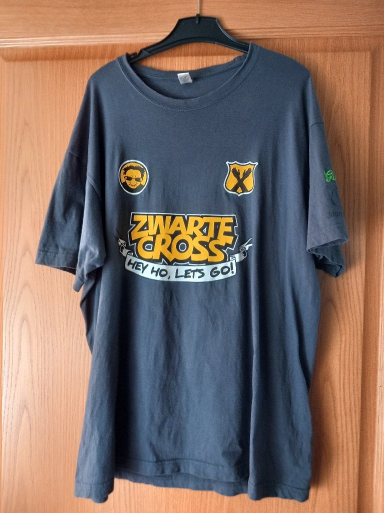 Zwarte Cross shirt editie 2015 Hey ho, let's go! maat XL, Ophalen of Verzenden, Gedragen, Maat 56/58 (XL), Grijs