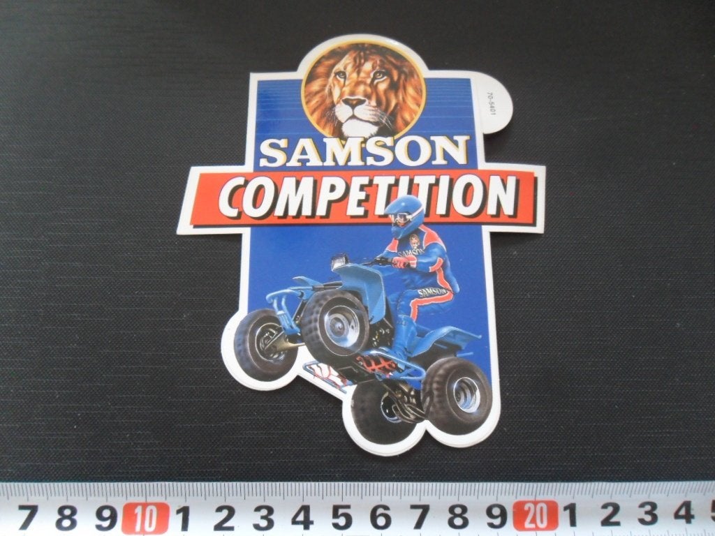 sticker tabak shag SAMSON competition motor quad leeuw *, Ophalen, Zo goed als nieuw