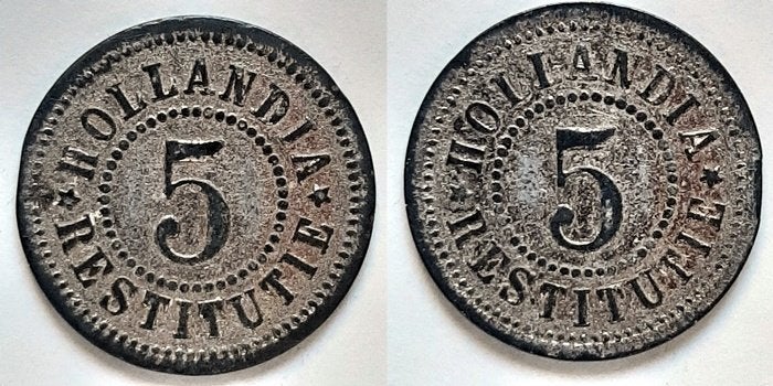 Hollandia, Vlaardingen, 5 cent, Verzenden, Brons