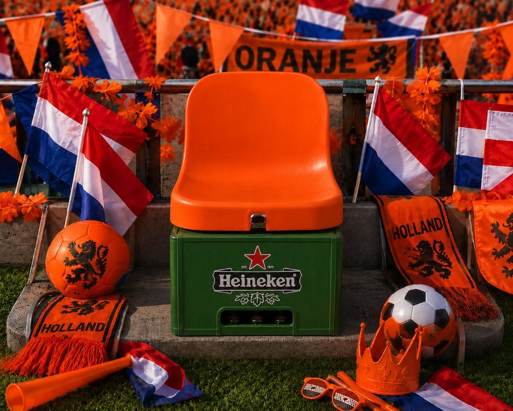 Oranje kratstoeltje, Kunststof, Overige kleuren, Nieuw, Ophalen of Verzenden
