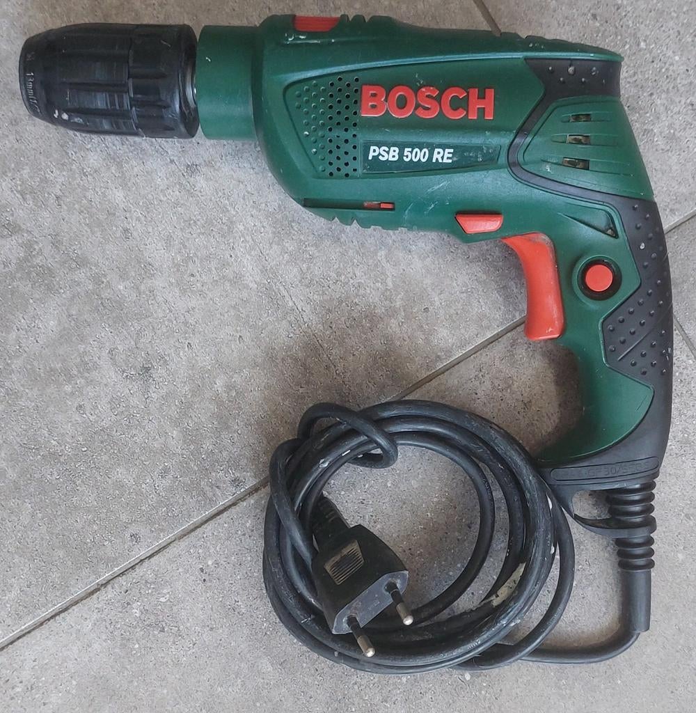 Bosch PSB 500 RE klopboormachine, Boormachine, Ophalen of Verzenden, Zo goed als nieuw, Klopboormechanisme